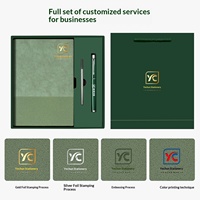 Ensemble cadeau carnet et stylo avec logo personnalisé, OEM, journal à couverture souple pour les professionnels, stylos métalliques en gros