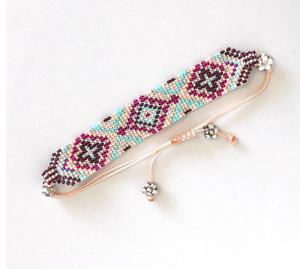 สร้อยข้อมือหินมิยูกิและหยกสีพาสเทลคุณภาพสูง - Product Image 1