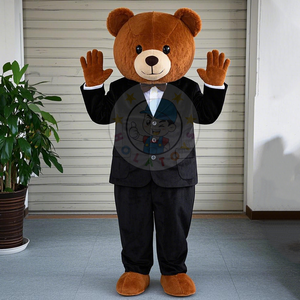 Disfraz de Oso de Peluche Estilo Hombre con Traje/Mascota de Fiesta para Adultos - Product Image 1