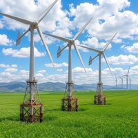 Grand système énergétique éolien de 100 kW, éolienne à axe horizontal, diamètre du rotor de 19 m, hauteur de 30 m, permanente