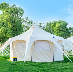 Outdoor glamping camping Circus Tent Stretch Tent Bell Circus Outdoor Camping Tent with Stove cutout - Product Image 5