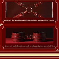 Ensemble de 7 pièces en cuir haut de gamme SM avec sac de rangement en PU, kit de jeu de lit BDSM, jouets de bondage pour couple, plaisir sexuel