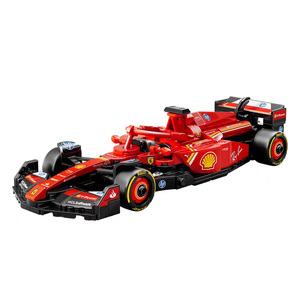 Bloques de Construcción de Coches de Carreras de Fórmula Impulsados por Fricción, Kit de Modelo de Coche Deportivo de Partículas Pequeñas, Juguete Educativo de Ladrillos para Ensamblar para Niños - Product Image 1