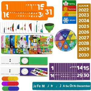Tableau d'activités mural pliable personnalisé avec calendrier quotidien et cartes météo pour enfants, bureau et école - Product Image 5