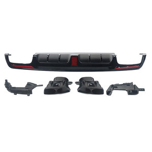 Difusor Trasero Estilo S63 B con Luz LED para S CLASS W222, Kit de Carrocería Negro 2014-2017 - Product Image 3