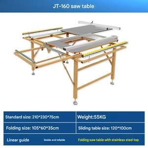 100*120cm bricolage Table de scie pliante Mini scie à Table pour menuiserie multifonctionnel travail du bois Table de travail pliante établi Portable - Product Image 6
