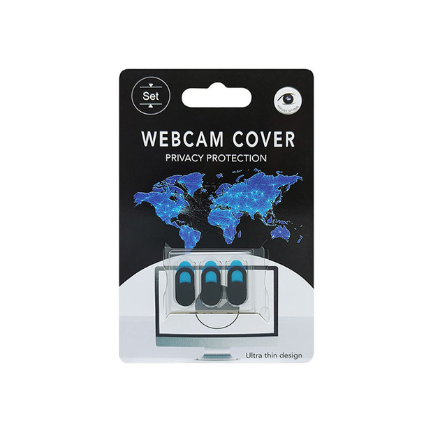Security Back Camera Sticker Custom Sliding Privacy Webcam Cover Protection OEM Logo Customized 6 Pack in a Blister for Laptop