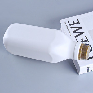 Plastica bianca 38mm diametro 1000ml bottiglia per bevande finitura opaca usa e getta per tè al latte forma rotonda guarnizione pompa quadrata per lozioni - Product Image 5