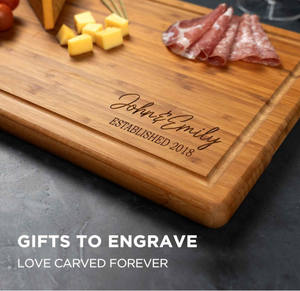 High Quality Unique Personalized Custom Engraved Bamboo Cutting <strong>Board</strong> - Product Image 5