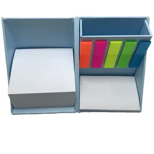 2022 Benutzer definiertes Drucken Logo Briefpapier Magic Haft notizen Papier Flaggen Box Cube Memo Pad