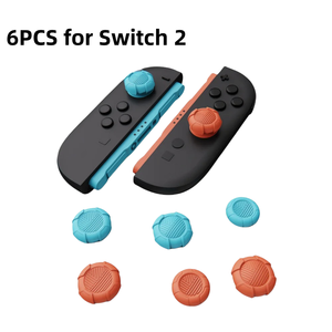 6 uds Thumb Stick Grip Caps Joystick Cover para Nintendo <span class=keywords><strong>Switch</strong></span> 2/ps5/ps4/Xbox accesorios Thumbstick funda de silicona NS2 Joy-Con - Product Image 3