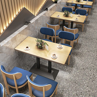 Sofá para Restaurante, Solución de Asientos Modulares a Medida, Muebles de Comedor Llave en Mano, Juego de Sillas y Mesa para Cadenas de Restaurantes y Zonas de Comida