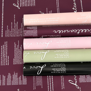 Bán buôn Tiếng Anh ouya giấy hoa giấy gói Hai Màu-hai mặt phong cách Hàn Quốc bó hoa giấy bọc - Product Image 2