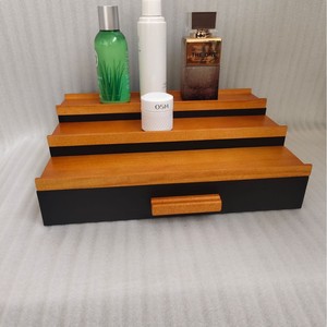 Multi Layer Wooden Cosmetic Storage Rack With Drawers Desktop Organizer For <b>Makeup</b> And Perfume Display - Product Image 2