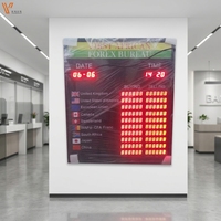 Tablero de Visualización LED para Interbolsas de Divisas en Múltiples Monedas, para 12 Monedas Principales, con las Mejores Tazas de Compra/Venta