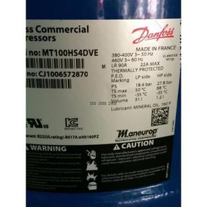 Compresseur de réfrigération Danfoss NTZ048A4LR1A 380-420V 50Hz 4.8A Fabriqué en France - Product Image 3