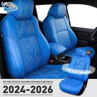 إكسسوارات داخلية للسيارة 2024-2026، أغطية مقاعد جلدية لسيارة تويوتا تاكوما الجيل الرابع، أغطية مقاعد معدلة للسيارة، طقم كامل
