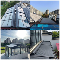 Store banne rétractable en aluminium pour fenêtre de toit, pare-soleil extérieur à commande manuelle