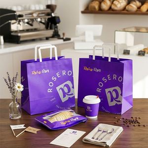 Customized Printed Eco-Friendly Recyclable Kraft Paper <b>Bags</b> for Food Packaging Delivery <b>Bread</b> Baking Cake Takeaway - Product Image 4