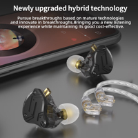 Auriculares intrauditivos híbridos KZ ZS10 Pro X 4BA+1DD para gaming, audiófilos, músicos, DJ y escenario, con cable desmontable IEM