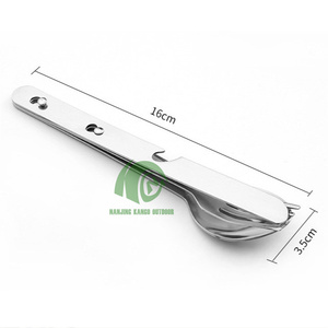 Trọng lượng nhẹ thép không gỉ thiết lập dao kéo cho sử dụng ngoài trời-bộ đồ ăn với trường hợp lý tưởng cho cắm trại du lịch và những buổi dã ngoại - Product Image 6