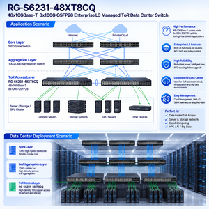 RG-S6231-48XT8CQ 48x10GBase-T 8x100G QSFP28 Enterprise L3 Managed <span class=keywords><strong>ToR</strong></span> Rechenzentrum-Switch - Product Image 2