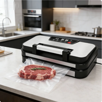 Scelleuse sous vide alimentaire domestique puissante et améliorée 95KPa avec double étanchéité et fonction d'inflation d'air pour viande et aliments