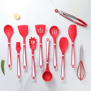 12 Pieces Silicone Kitchen Utensils Spatula Turner Whisk Kitchen <b>Tools</b> Set Cooking Utensils with Holder - Product Image 2