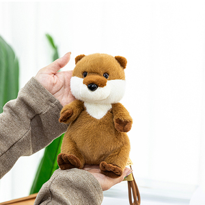 Al por mayor: Llavero de peluche suave de <span class=keywords><strong>nutria</strong></span> bebé, peluches personalizados, colgante para mochila, juguetes de animales de peluche de <span class=keywords><strong>nutria</strong></span> de simulación - Product Image 6