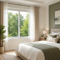 Fenêtre coulissante moderne en PVC blanc à 2 rails, en verre, pour bâtiments résidentiels et logements abordables – Fournisseur d'usine