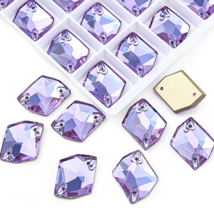 Strass OLeeya Premium en verre K9, couleurs cosmiques multiples, à coudre, non thermocollants, pour robes de mariée - Product Image 5