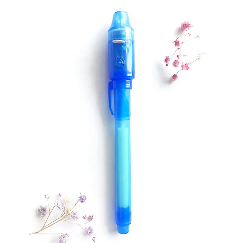 Bolígrafo de tinta Invisible 2 en 1 con luz UV, bolígrafo mágico para escuela, mensaje secreto, herramientas de escritura para oficina