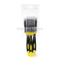 Ensemble de 3 pinceaux de peinture de 1 pouce, 1,5 pouce et 2 pouces, manche en TPR, filaments coniques, pour la décoration