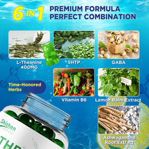OEM L-테아닌 400MG 구미 - 6-in-1 아슈와간다 <span class=keywords><strong>GABA</strong></span> 보충제 60개입 식이 보충 구미 - Product Image 3