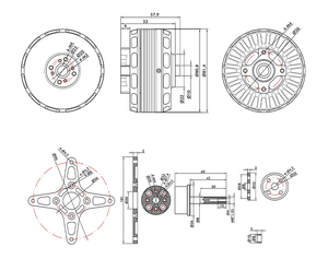 มอเตอร์รุ่นใหม่ AT7215 TMOTOR 120E-170E ปี 2025 สำหรับเครื่องบินปีกตรึงแบบ 3D/F3A และมัลติโรเตอร์ ขนาด 30-40 ซีซี วัสดุโลหะ - Product Image 3