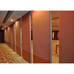 Parede de parede móvel desmontável da partição do hotel com paredes com superfície de tecido de madeira móveis de escritório max 56 db - Product Image 4