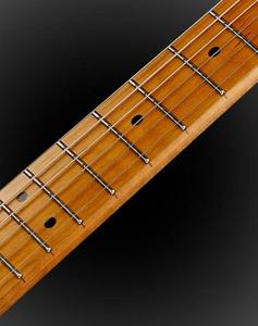 Guitarra Eléctrica Profesional, Cuerpo Sólido de 3 Piezas de Aliso, Mástil de Arce Flameado Tostado, Trémolo Floyd Rose, Pastillas Alnico - Product Image 2