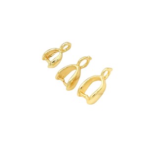18K Gold Plated Copper Melon Seed <b>Buckle</b>, 14K Gold-Plated Necklace Pendant <b>Buckle</b>, Jade Pendant <b>Buckle</b>, Crystal <b>Clip</b> DIY - Product Image 5
