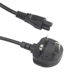 Menyatu Inggris Disetujui BS1363 Plug 1.5MM2 1.0MM2 0.75MM2 3C 3 Cabang C5 AC IEC Malaysia 250V 10A Power Kabel