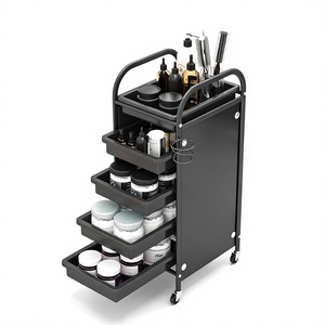 Multi Layer Hair Salon Trolley Cart with <b>Wheels</b> for Barber Shop Beauty Storage Rack Salon Furniture Minimalist Design Easy Movin - Product Image 1