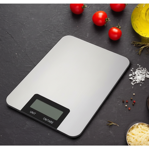 Balance alimentaire numérique intelligente en métal, outil de mesure de poids pour la cuisine, gadgets électroniques pour usage domestique, fonction d'arrêt automatique - Product Image 1