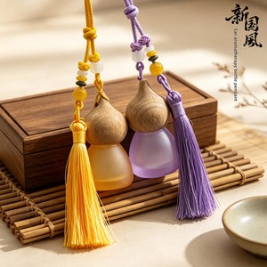 New <b>Car</b> Air Freshener Pendant Tassel-style Gourd-shaped Rearview <b>Mirror</b> Empty Perfume Bottle <b>Car</b> Interior Air Freshener Ornament - Product Image 2