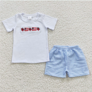 ชุดกางเกงขาสั้นฤดูร้อนสำหรับเด็กชายพี่น้องในวันที่ 4 กรกฎาคม - Product Image 4