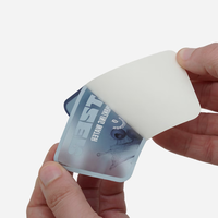 Autocollant en vinyle transparent personnalisé, étiquette de logo transparente imperméable, étiquettes adhésives transparentes découpées à la forme pour flacon cosmétique, emballage alimentaire