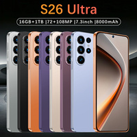 Smartphone S26 Ultra 5G LTE Android 15 Écran LCD 7,3 Pouces 16 Go de RAM 1 To de ROM Appareil Photo 108MP 72MP Batterie 8000 mAh Double SIM