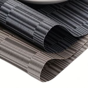 Wholesale Kitchen Washable Woven Vinyl <b>Placemats</b> Set Plastic <b>Table</b> Mats Durable Non-Slip Insulation <b>Placemats</b> <b>for</b> Dining <b>Table</b> - Product Image 3