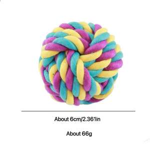 Giocattoli da Masticare per Cani in Corda di Cotone Classici e Resistenti per la Pulizia dei Denti 6cm - Product Image 5