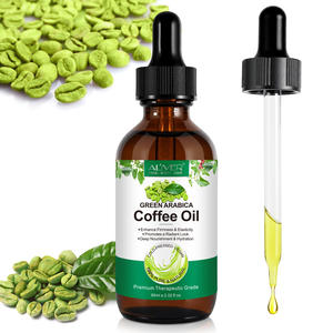ALIVER 안티 에이징 그린 아라비카 커피 콩 추출 오일 도매 정제되지 않은 순수 천연 커피 에센셜 오일 - Product Image 1