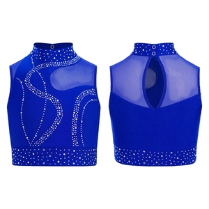 Costumes de danse lyrique pour filles de 6 à 16 ans, hauts de gymnastique, crop tops pour la pratique, les spectacles, les compétitions et la danse de louange. - Product Image 5