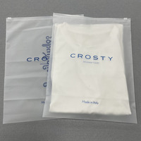 Sacs d'emballage pour vêtements en plastique CPE PE givré avec fermeture éclair mate, personnalisables avec logo imprimé, écologiques, vente en gros